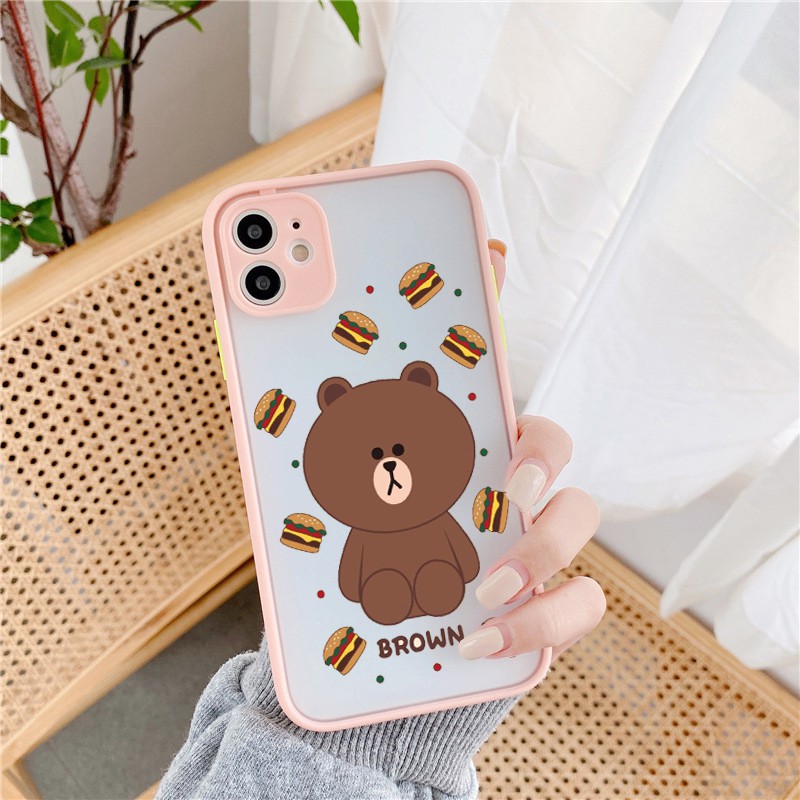 Ốp lưng Iphone BROWN viền màu iphone 6/6plus/6s/6s plus/ 7/ 7plus/ 8/ 8plus/x/xs/ xs max/ 11/ 11 promax/12 /12