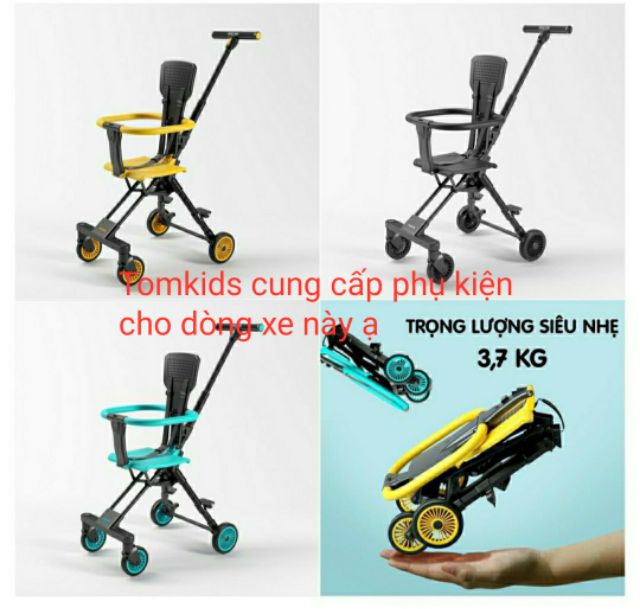 Đai lót xe đẩy 4 bánh, xe đẩy gấp gọn, ô gắn xe đẩy