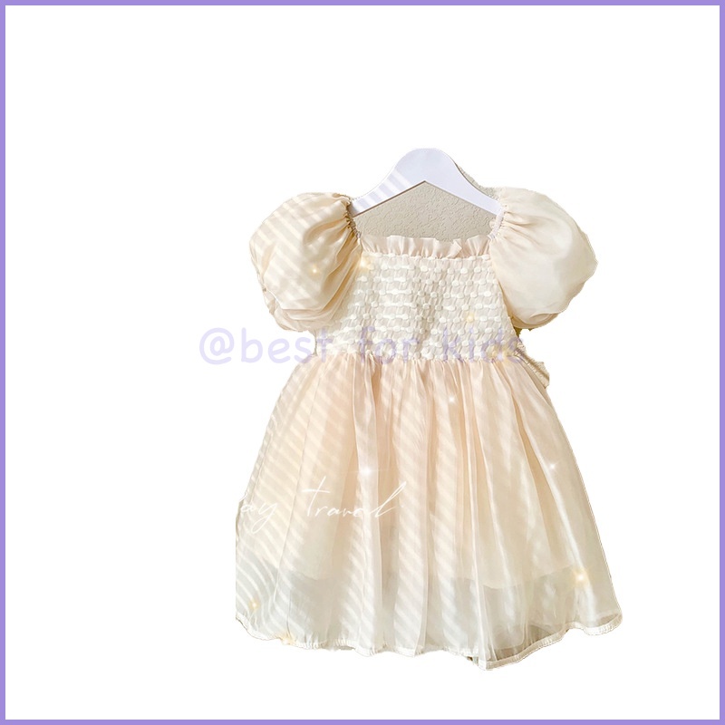 Đầm Công Chúa Mùa Hè Ngắn Phồng Phong Cách Phương Tây Thời Trang Cho Bé Gái