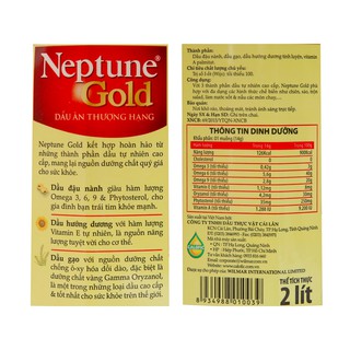 (FREESHIP50K)Dầu Ăn Neptune Gold Can 2 Lít