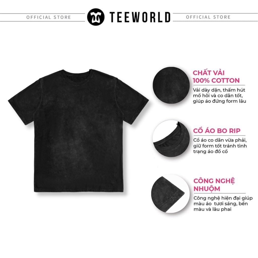 Áo thun Wash đen T-shirt Teeworld