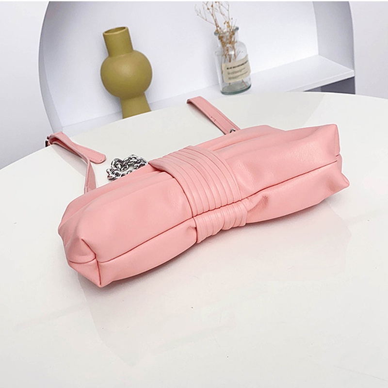 Túi đeo chéo IELGY phối dây xích kiểu dáng nơ thời trang xinh xắn dành cho nữ