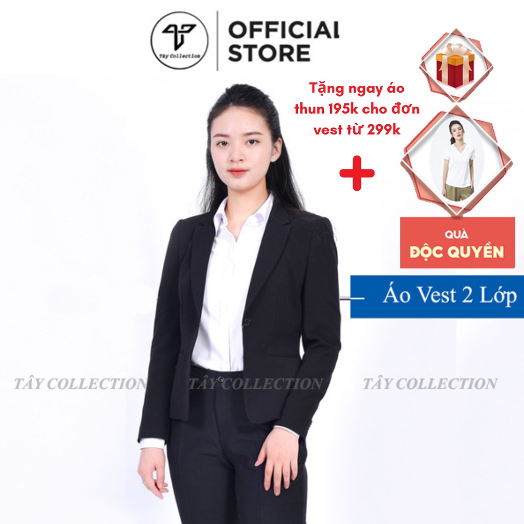 Áo vest nữ công sở 2 lớp cao cấp Tây Collection