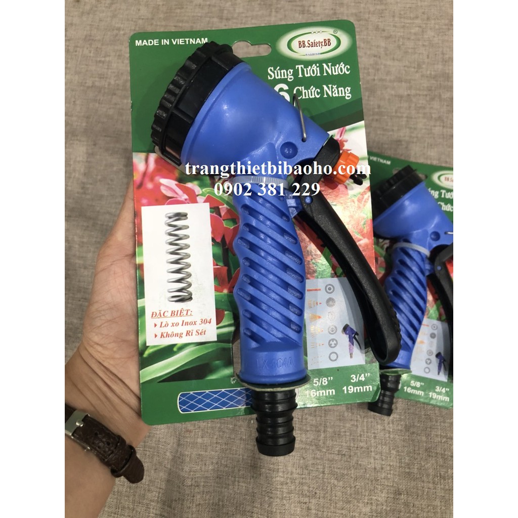 Súng béc tưới nước, vòi tưới cây, rửa xe 6 chức năng - LX-304A
