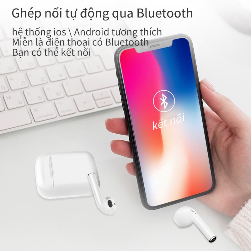 Tai nghe bluetooth không dây i9s tws 5.0 chất lượng cao cho Android iOS iPhone