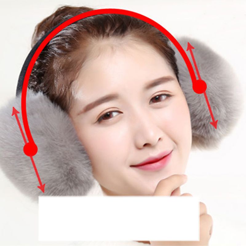 Bông Tai Lông Thỏ Nhân Tạo Màu Sắc Ngọt Ngào Thời Trang Mùa Đông Cho Nữ