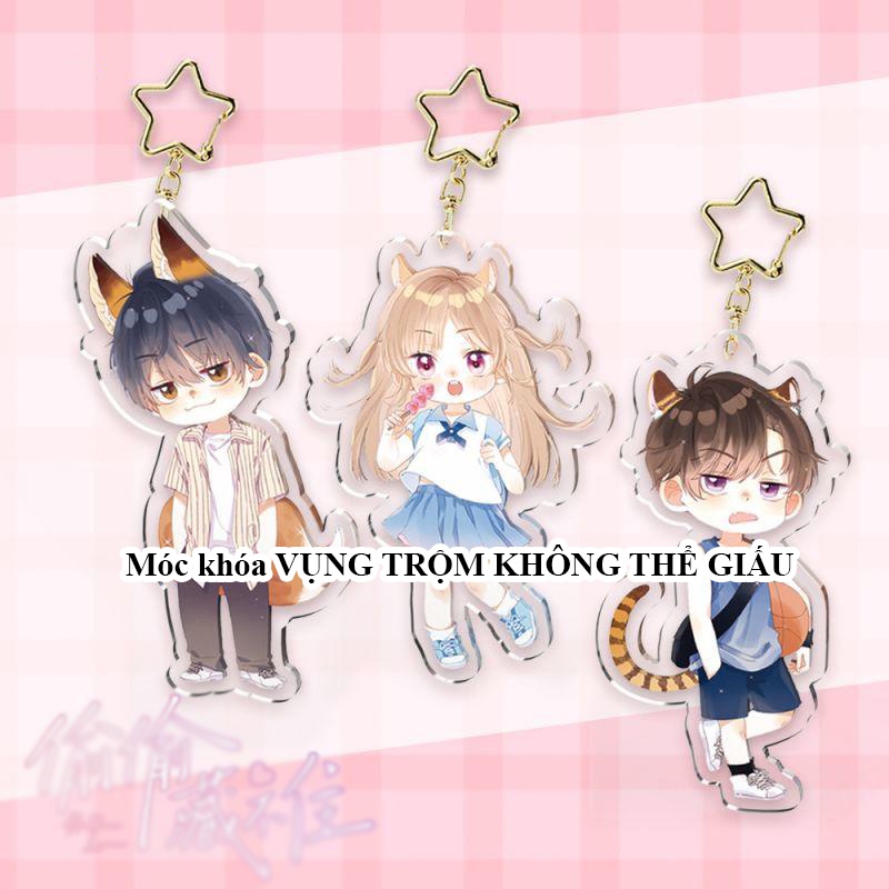 Móc khóa VỤNG TRỘM KHÔNG THỂ GIẤU Tình Yêu Thầm Kín manhua anime chibi đáng yêu tiện lợi