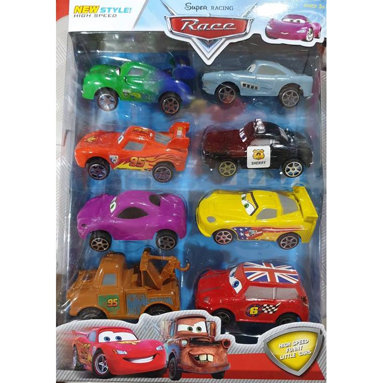 Bộ đồ chơi vỉ 8 chiếc xe ô tô cars (vương quốc xe hơi)