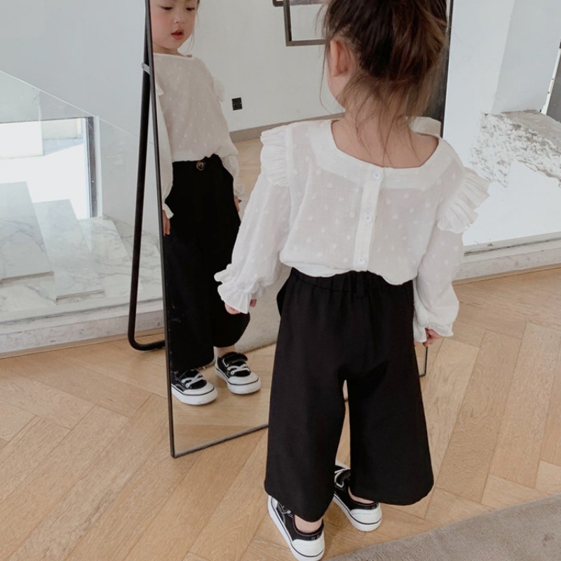 Áo Kiểu Chất Chiffon Xinh Xắn Ngọt Ngào Thời Trang Mùa Xuân Dành Cho Bé Gái