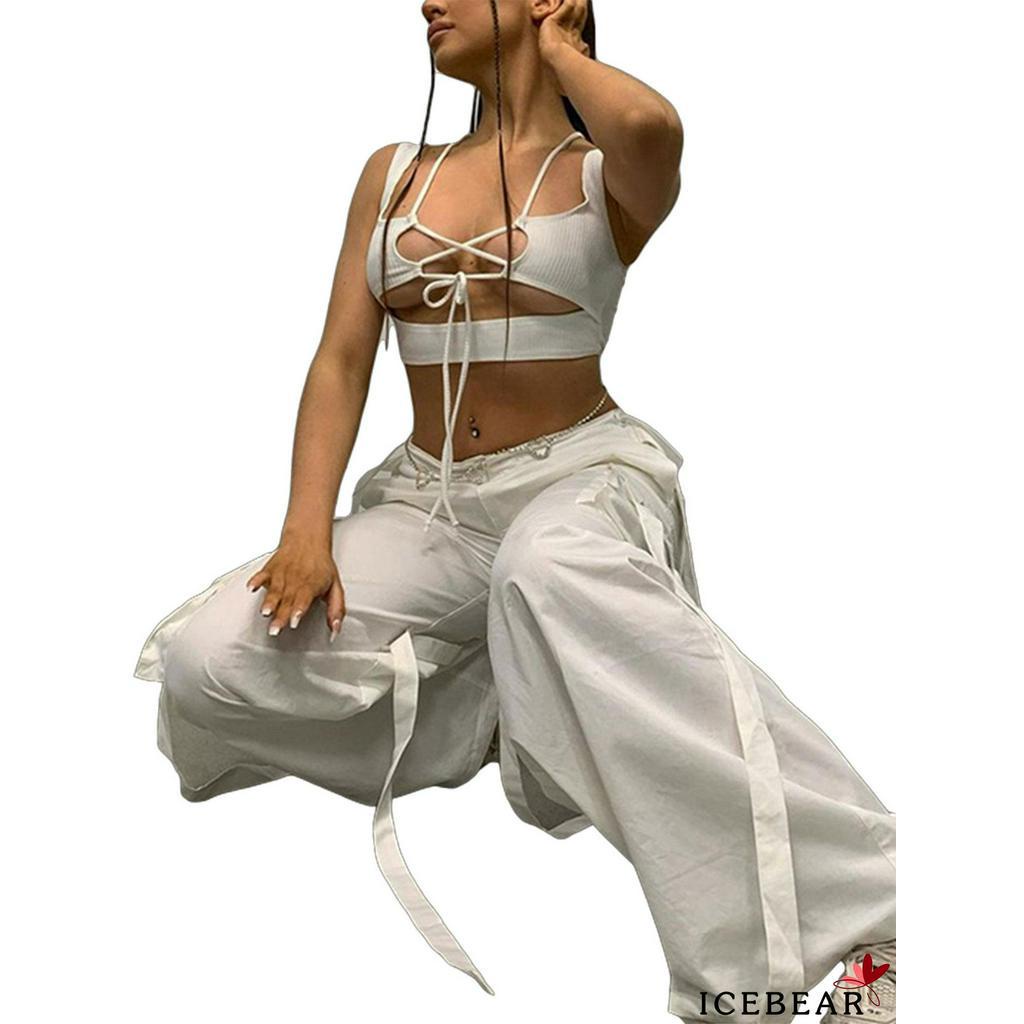 Áo Croptop Sát Nách Cổ Chữ V Khoét Sâu Gợi Cảm Cho Nữ