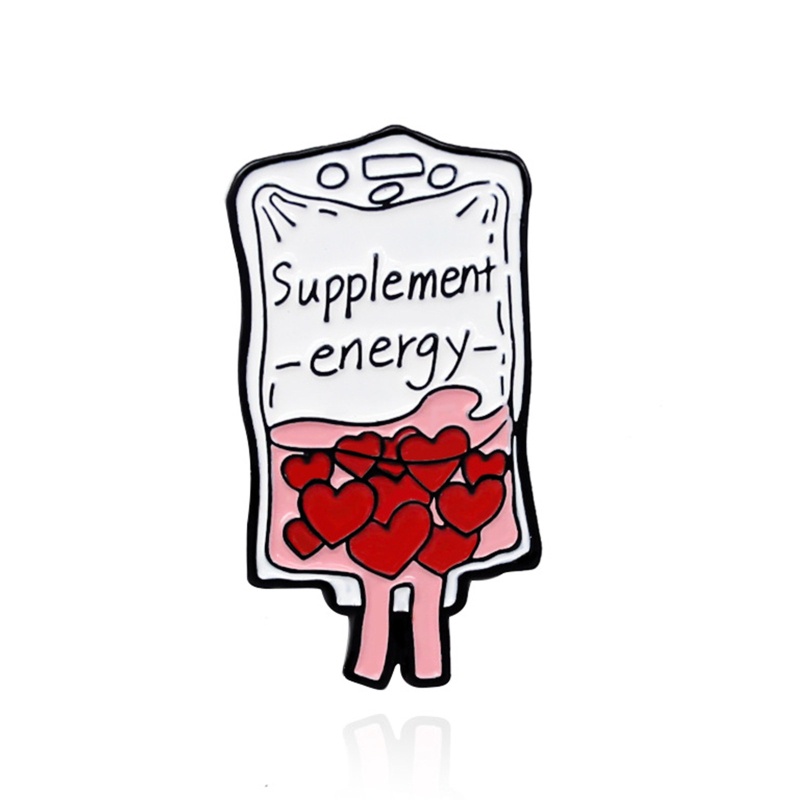 Huy Hiệu Cài Áo Hình Chữ Bổ Sung Năng Lượng Thời Trang