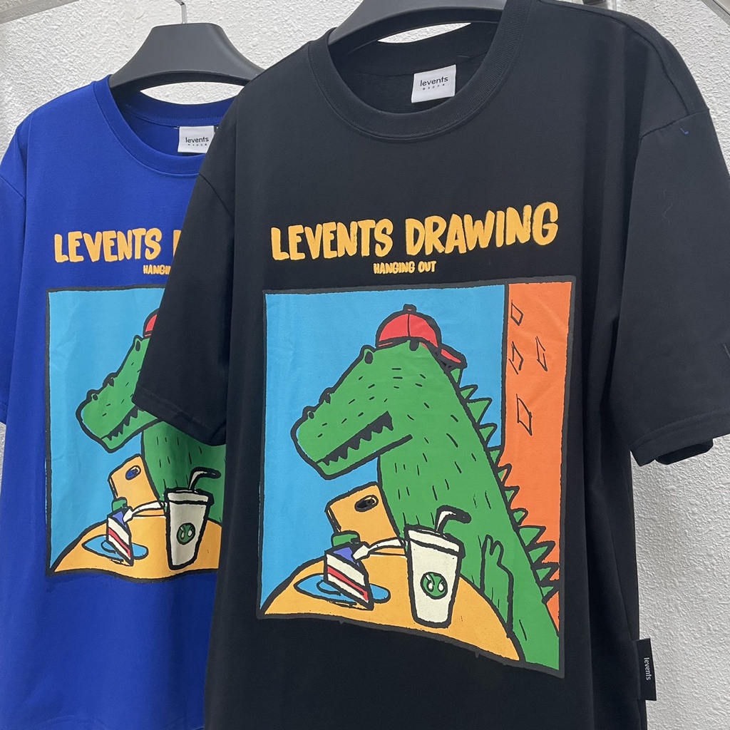 Áo Thun Local Brand Levents Khủng Long Unisex Nam Nữ