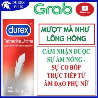 (DUREX SIÊU MỎNG) Bao cao su DUREX Fetherlite Ultima siêu mỏng 01 Hộp BCS Durex / 12 bao