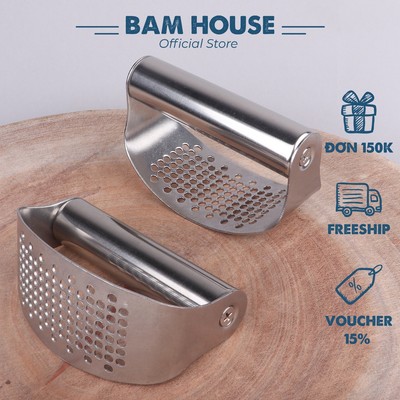 Dụng cụ ép tỏi inox Bam House tay cầm chắc chắn dễ vệ sinh cao cấp ET01