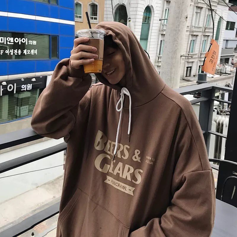 Áo hoodie nỉ ngoại tốt phối in BEER AND GEAR - HD027 (có ảnh thât)