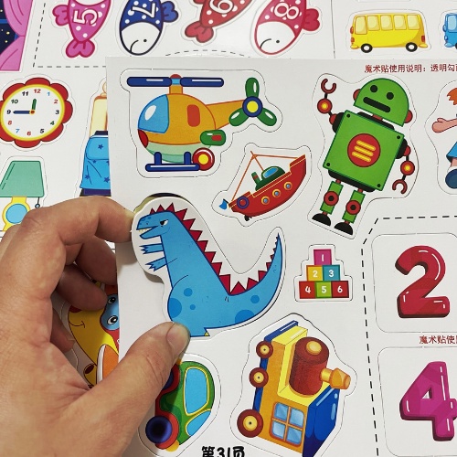 Học Liệu Bóc Dán 17 Chủ Đề, Sách Bóc Dán Montessori, Học liệu bóc dán toán đầu đời cho bé, có hướng dẫn cho bố mẹ