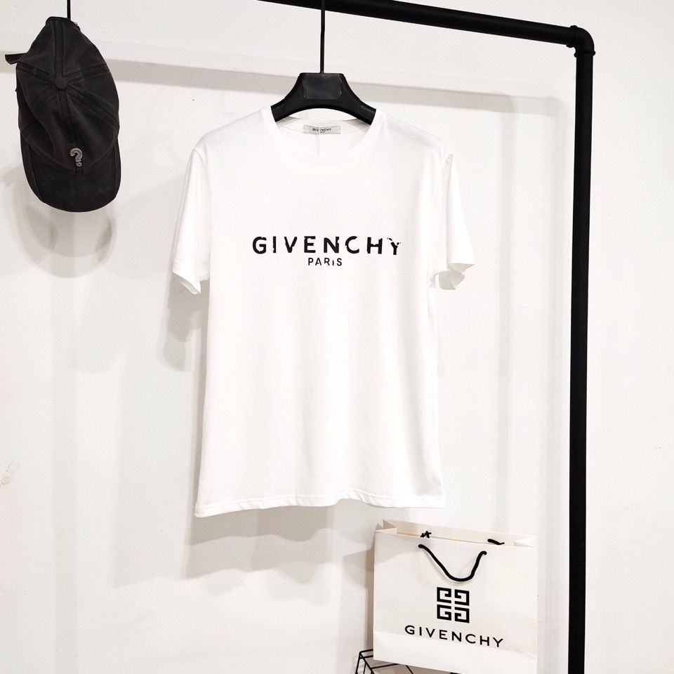 Áo Thun Ngắn Tay In Chữ Givenchy Cổ Điển Thời Trang Cho Nam Nữ