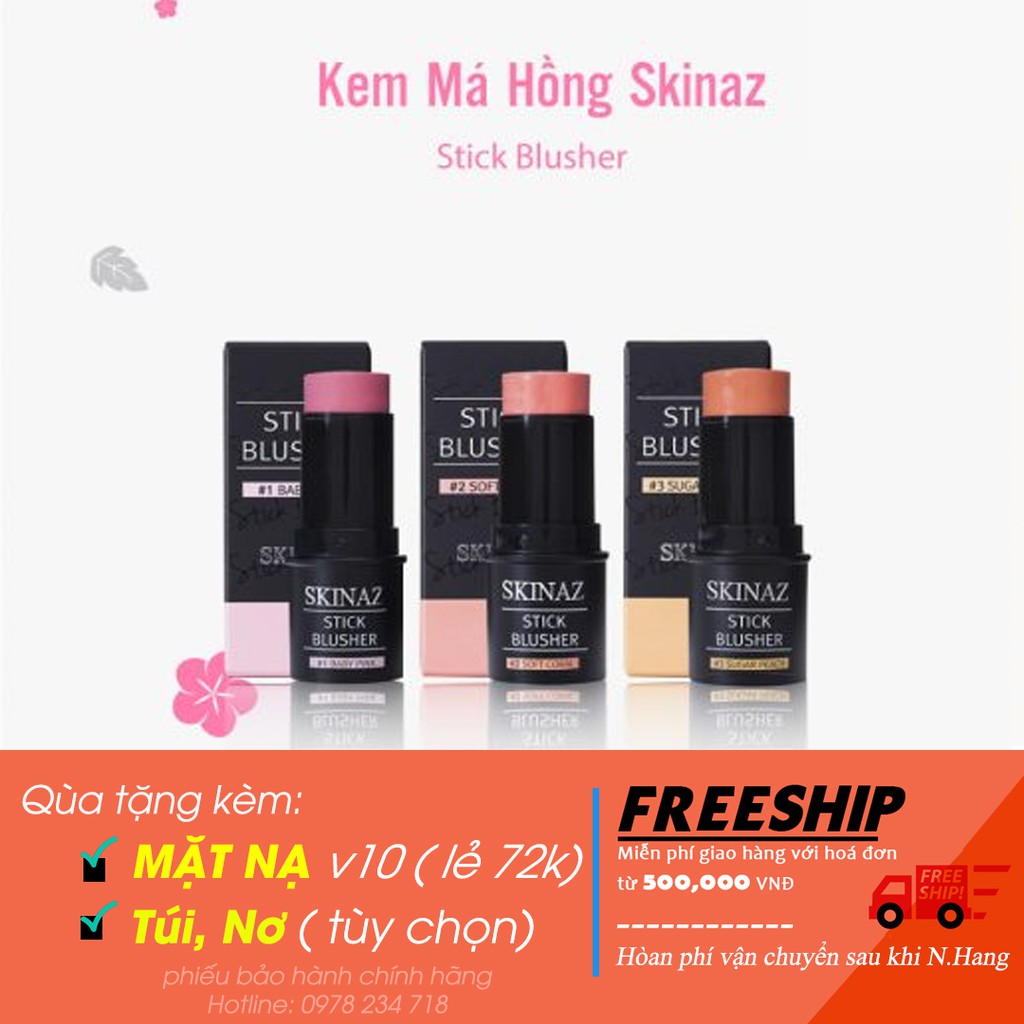 KEM MÁ HỒNG SKINAZ Stick Blusher – 8g