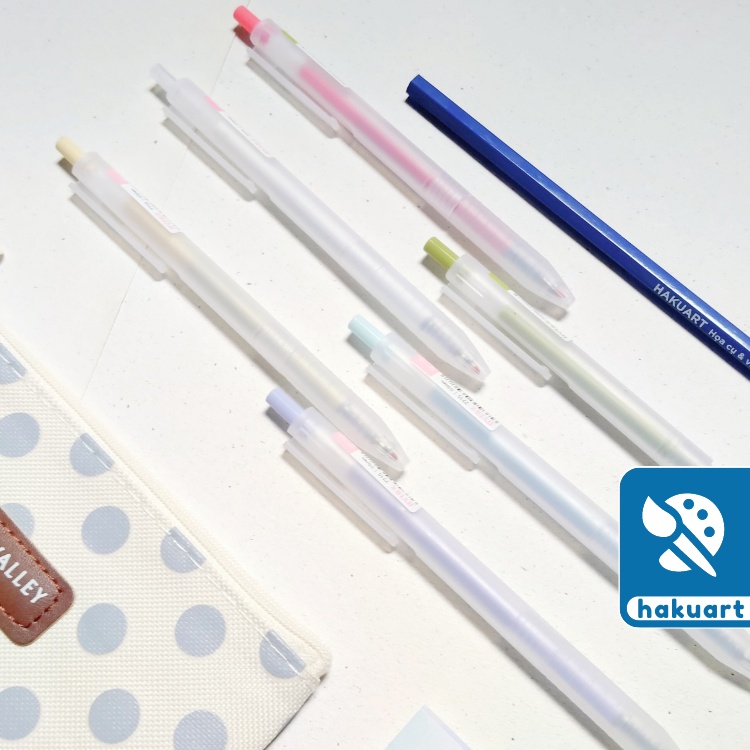 Bút gel JIYI mực đen vỏ nhám màu Pastel cho học sinh- Văn Phòng Phẩm Haku