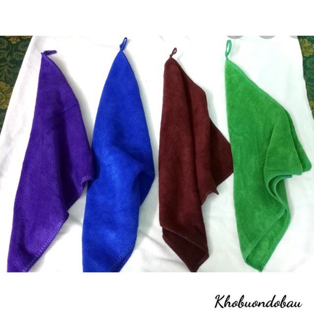 Khăn lau bếp, khăn lau bát đĩa siêu thấm hút,  không bụi lông, không bai xù  Microfiber