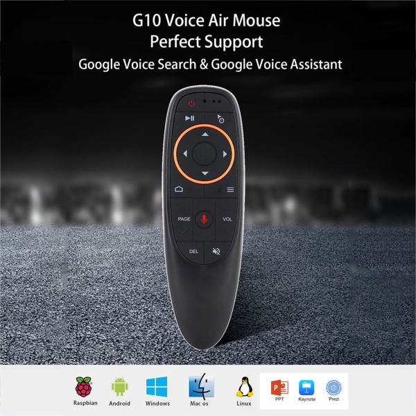 2.4GHz Wireless Voice Air Mouse Microphone Remote Control for Smart TV Android Box PC