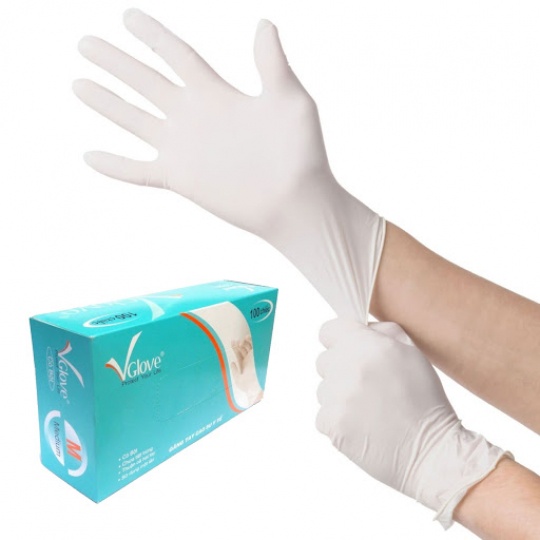 [Mã COSDAY giảm 8% đơn 150K] Hộp 100 Găng Tay Y Tế Glove - Màu Trắng