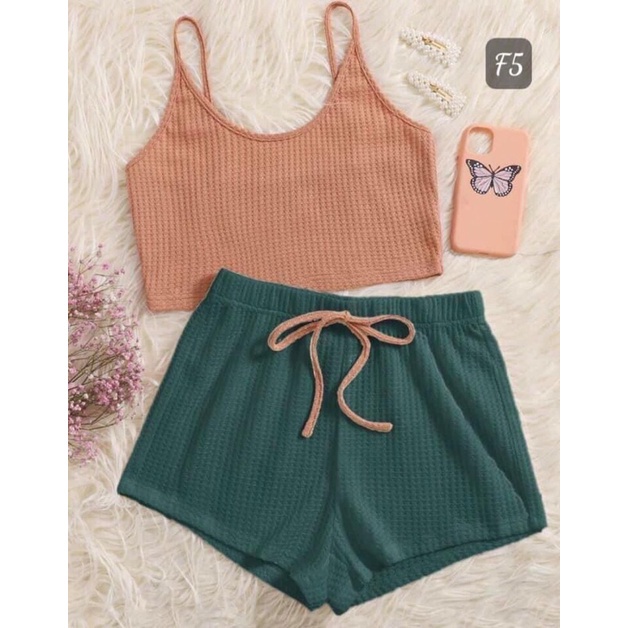 [Siêu xinh] Set ngủ áo 2 dây quần cộc hot hit(sỉ từ 5sp bất kì) 😍 | BigBuy360 - bigbuy360.vn