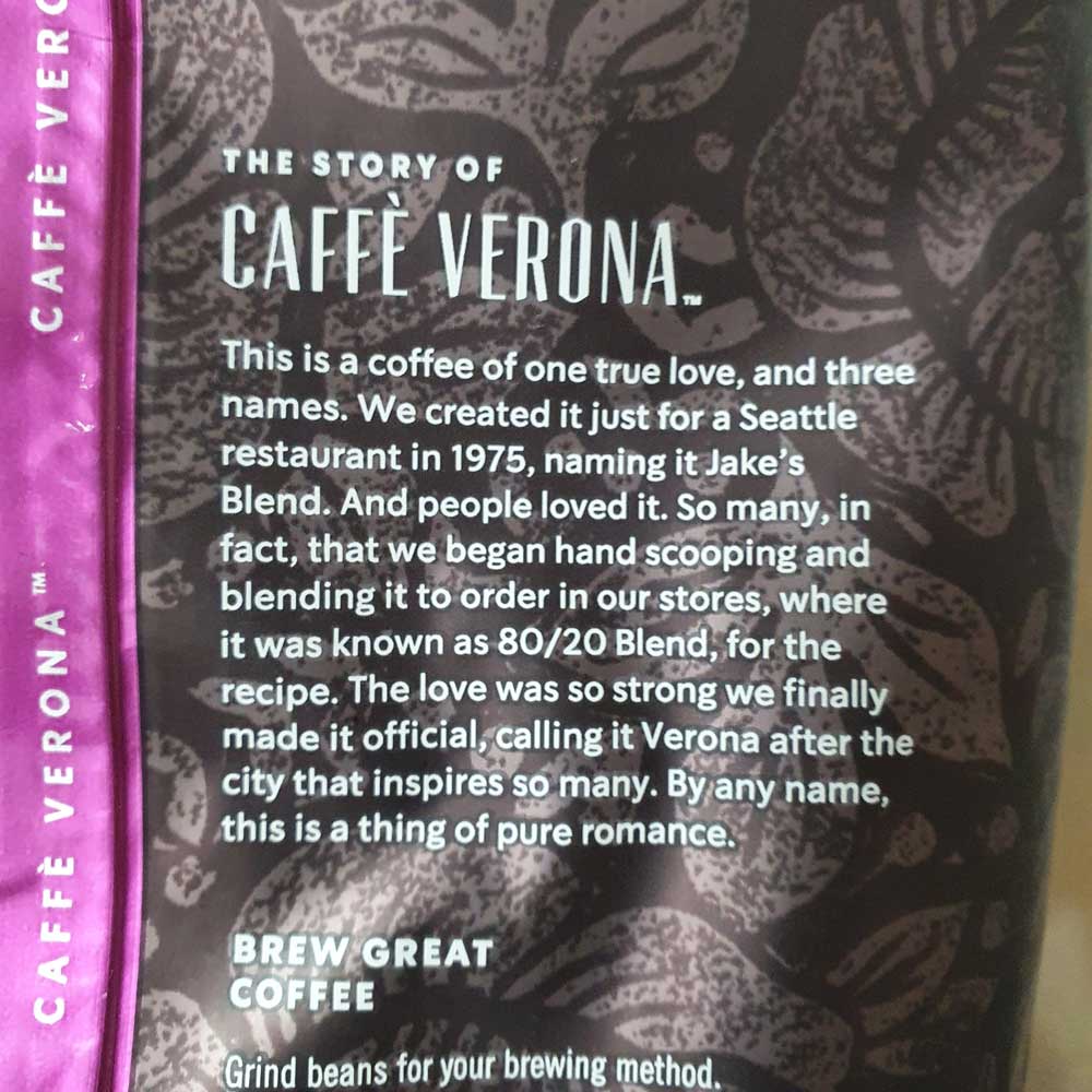 Cà Phê Starbucks Caffe Verona 1.13kg