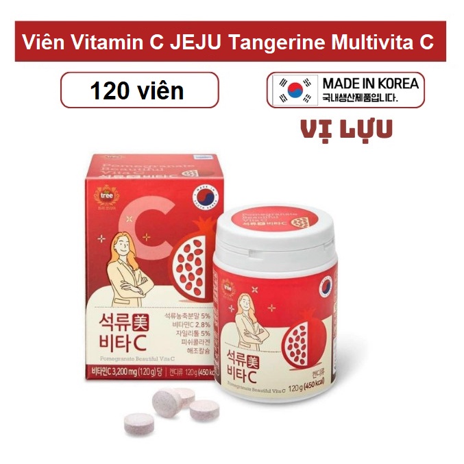 Viên Vitamin C  JEJU Tangerine Multivita C Hàn Quốc 4000mg - Chính Hãng