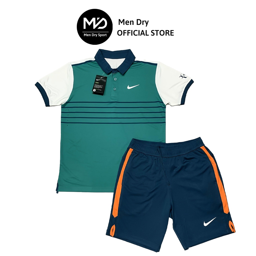 Bộ Quần Áo Nam Nike RF Phong Cách Thể Thao Chất Liệu Poly Cao Cấp, Bộ Nike Tenis Cầu Lông, Thời Trang Thể Thao MenDry
