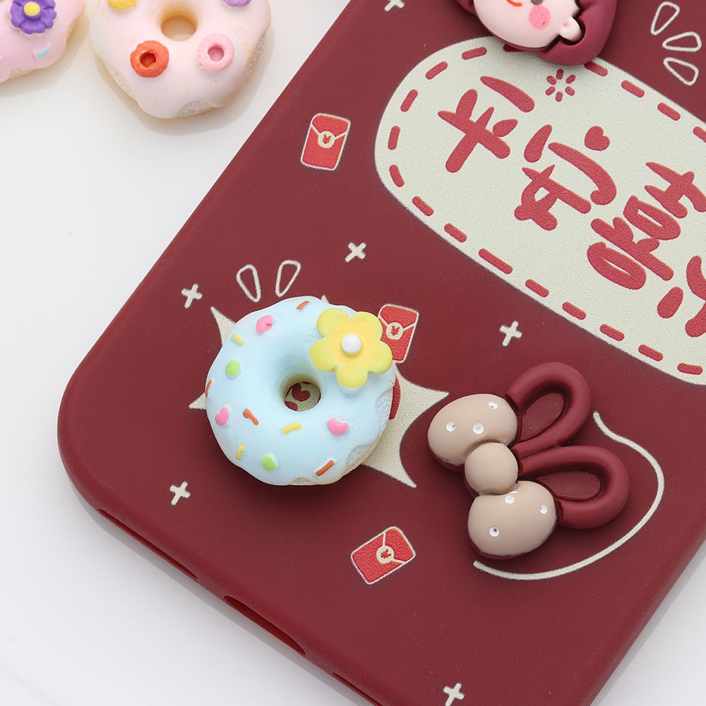 Đồ trang trí hình bánh donut bằng resin xinh xắn làm đẹp nhà búp bê DIY