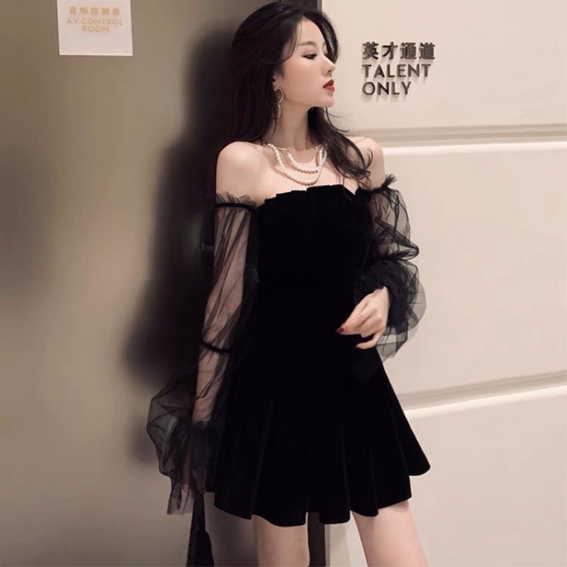 Váy trễ vai tay phồng cực sang chảnh (kèm ảnh thật)