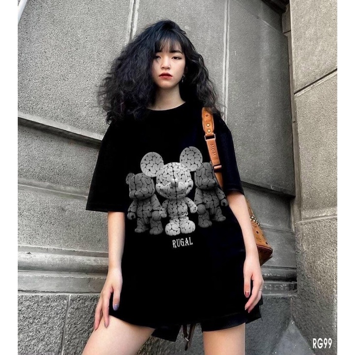 Áo Thun Đen Nam Nữ Tay Lỡ Chuẩn Form Rộng Hot Trend