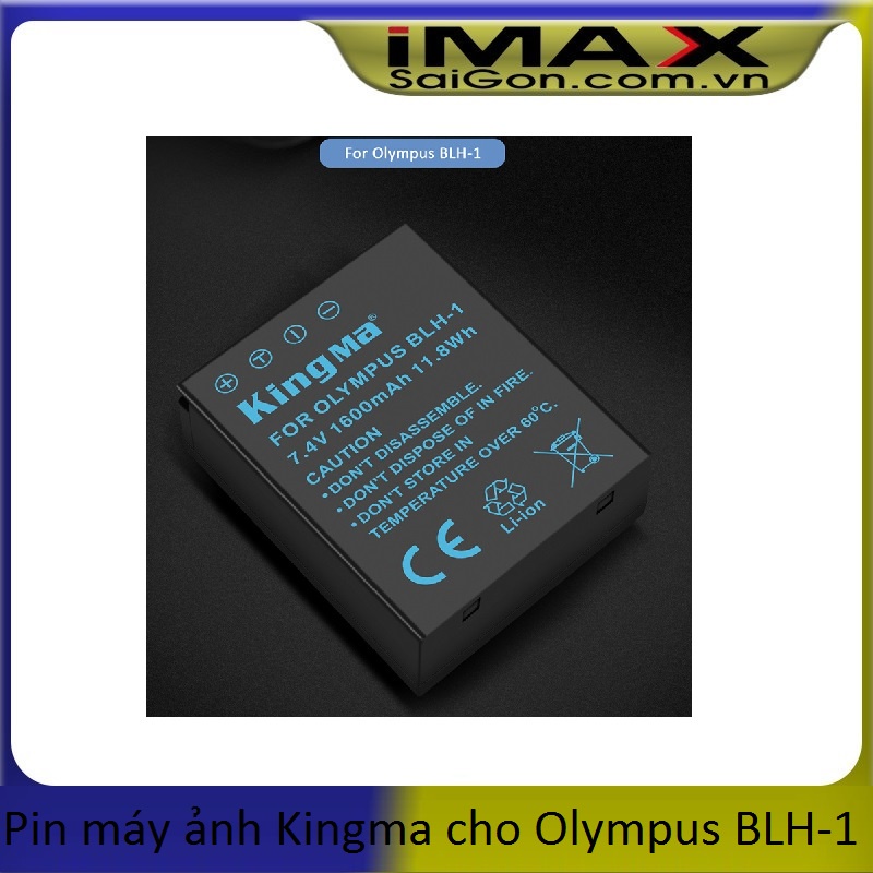 Bộ 2 pin 1 sạc đôi máy ảnh Kingma cho Olympus BLH-1
