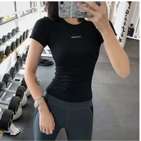 Áo tập gym Ami cộc tay tập yoga, thể thao, zumba nữ Bin Sports A087