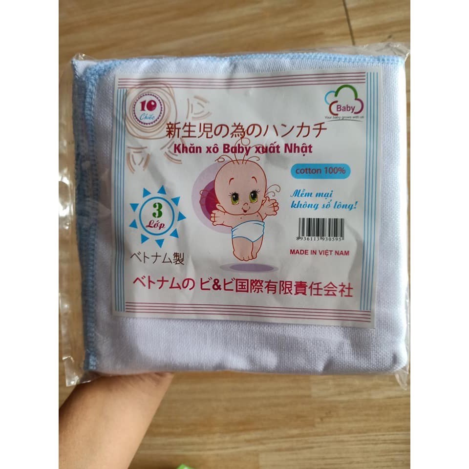 Sét10 khăn sữa xuất Nhật siêu mềm , khăn xô sữa cho bé siêu thấm, mềm