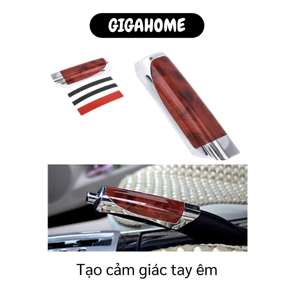 Vỏ Ốp Phanh Tay Xe Hơi GIGAHOME Bọc Tay Thẳng Bao Phanh Giả Gỗ Sang Trọng 7463