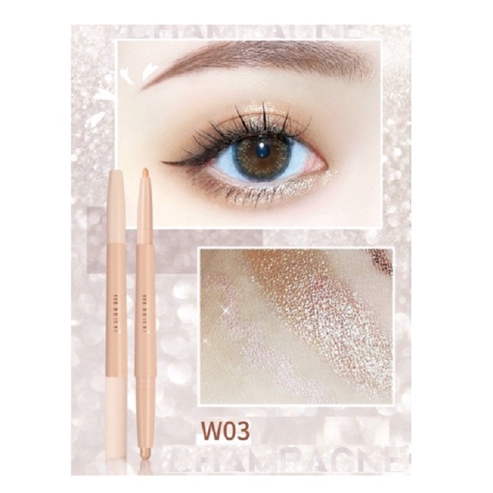 Chì Kẻ Bọng Mắt - Chì Kẻ Mí Nhũ Mắt Highlight 2 Đầu WODWOD Twinkling Beauty W914
