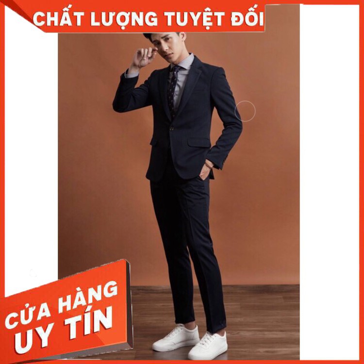 Bộ vest xanh đen hàng cao cấp full size