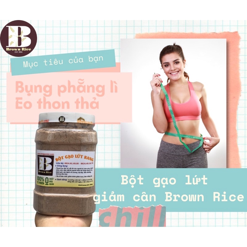 BỘT GẠO LỨT giảm cân BROWN RICE rang tay