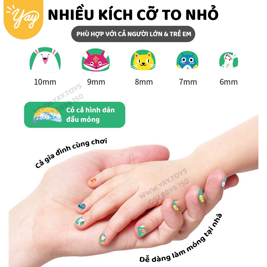 [15 MẪU] HÌNH DÁN MÓNG TAY CHO BÉ 3+ AVENIR