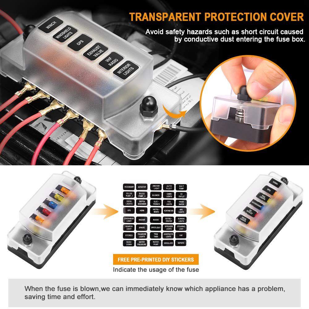 Giá Đỡ Cầu Chì LAYOR1 Lưỡi 12V / 32V Có Đèn LED Báo Hiệu Dành Cho Xe Tải / Tàu Thuyền Ốp