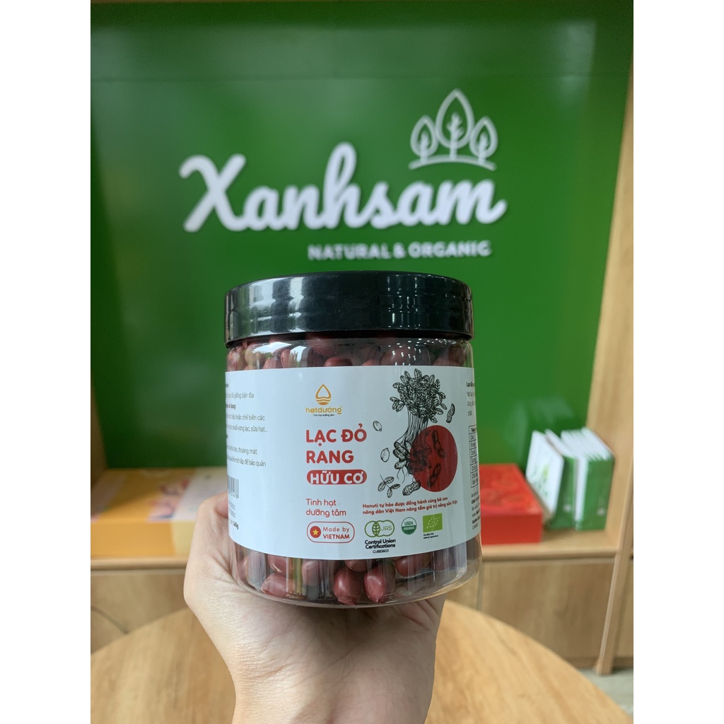 Lạc Đỏ Rang Hữu Cơ 340g Hanuti - Xanhsam Organic