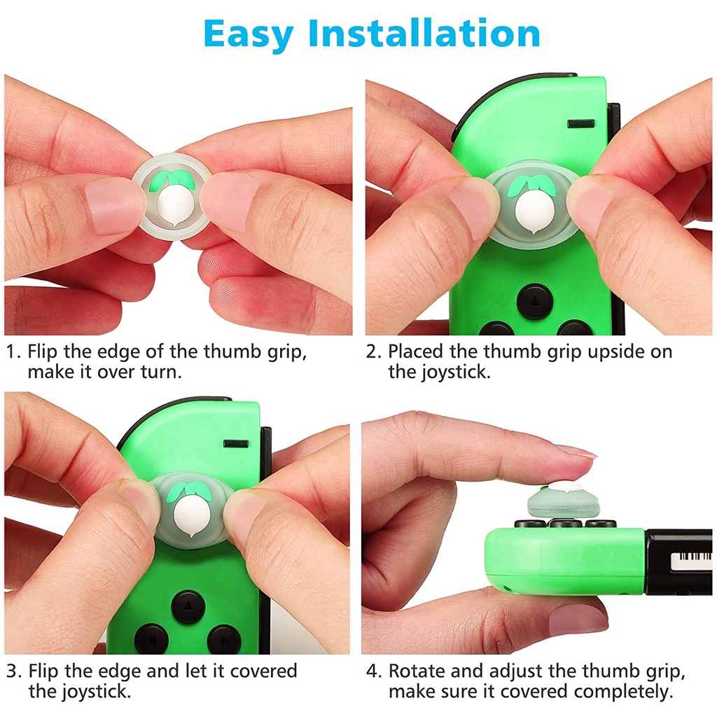 Lammcou Silicone Joystick Caps Cover Cmpatible with Nintendo Switch OLED Model and Switch Lite - 2pcs