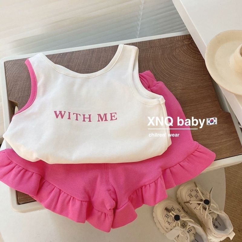 Bộ Đồ Thể Thao Hai Mảnh Mùa Hè Phong Cách Mới Cho Bé Gái