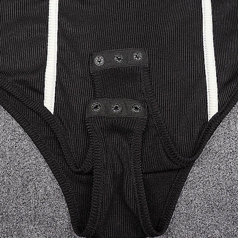 W[]-Women´s Bodysuit Contrast Panel Sleeveless Sling Design Open Back Slim Fit Summer Jumpsuit | BigBuy360 - bigbuy360.vn