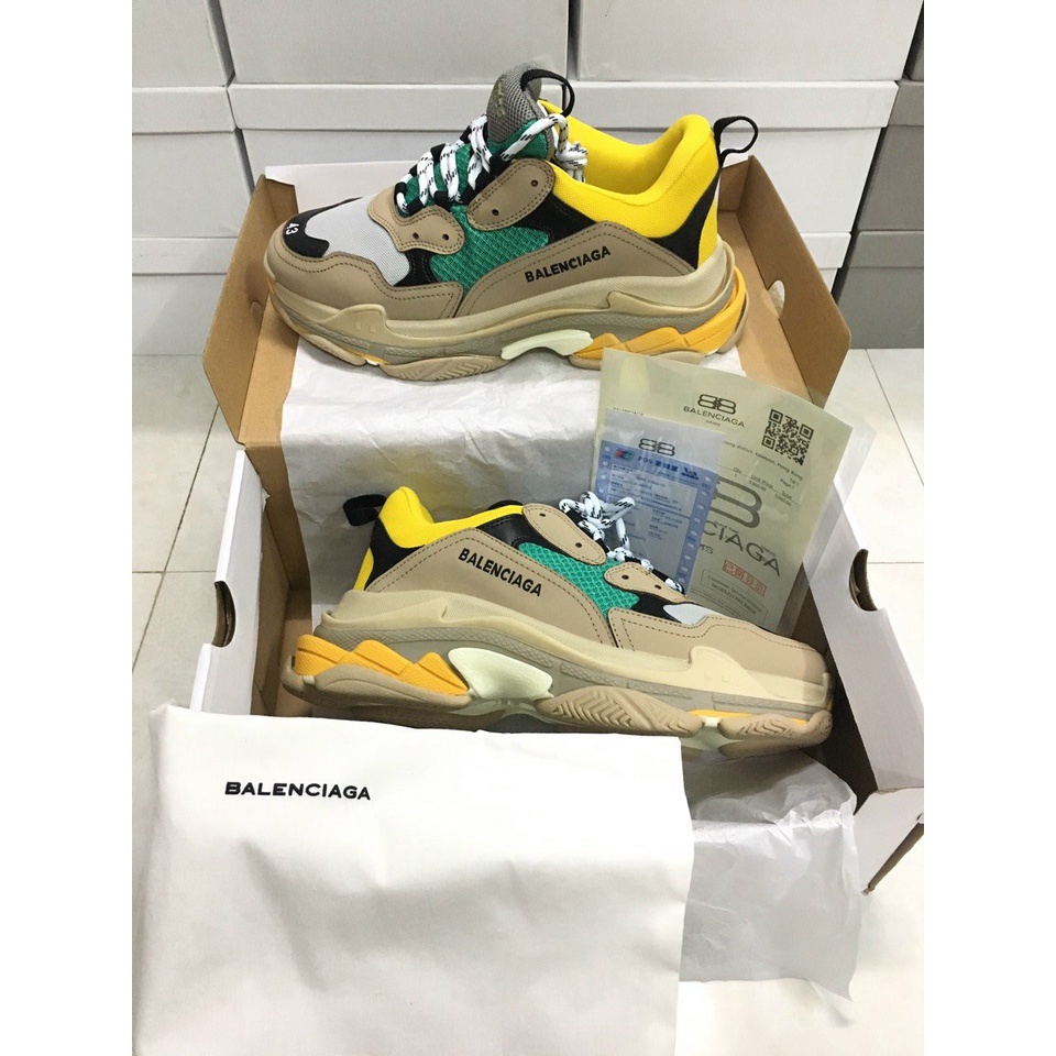 Giày thể thao sneaker Triples xanh vàng HỖ TRỢ ĐỔI TRẢ TRONG 15 NGÀY !