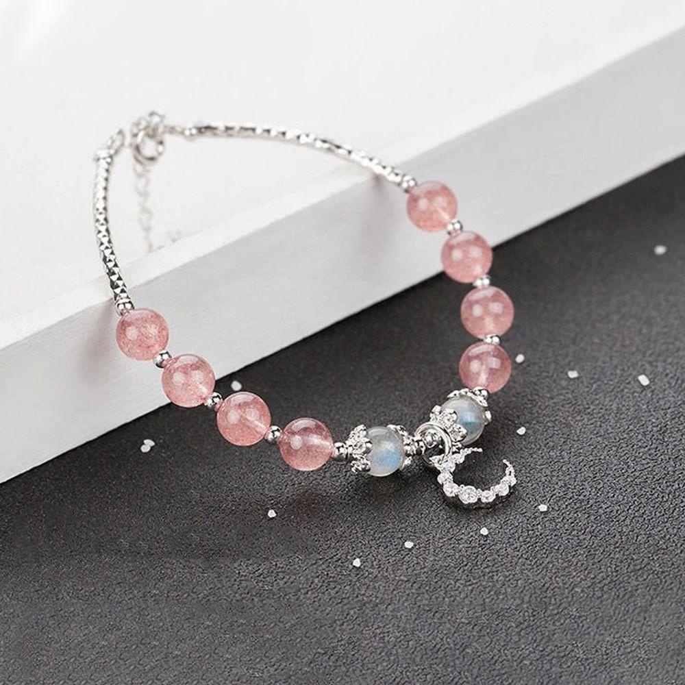 Quả Dâu Tây QQMALL|Vòng Tay Chuỗi Hạt Hình Ngôi Sao Thanh Lịch Cho Nữ