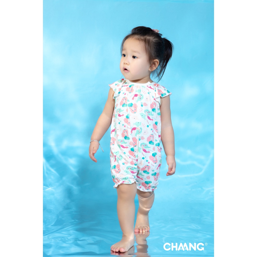 Chaang bộ body cộc tay cúc vai Sea cho bé