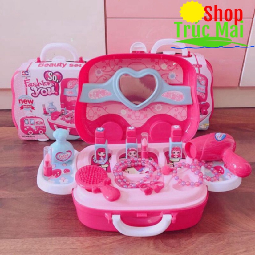 Bộ đồ chơi cho bé gái học cách trang điểm dạ hội 18 món, make up dự tiệc